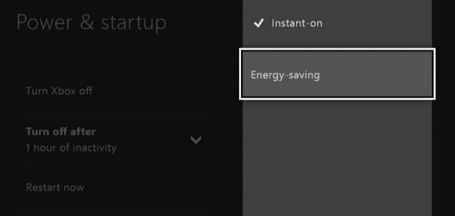 Xbox Един съвет: Активирайте икономия на енергия