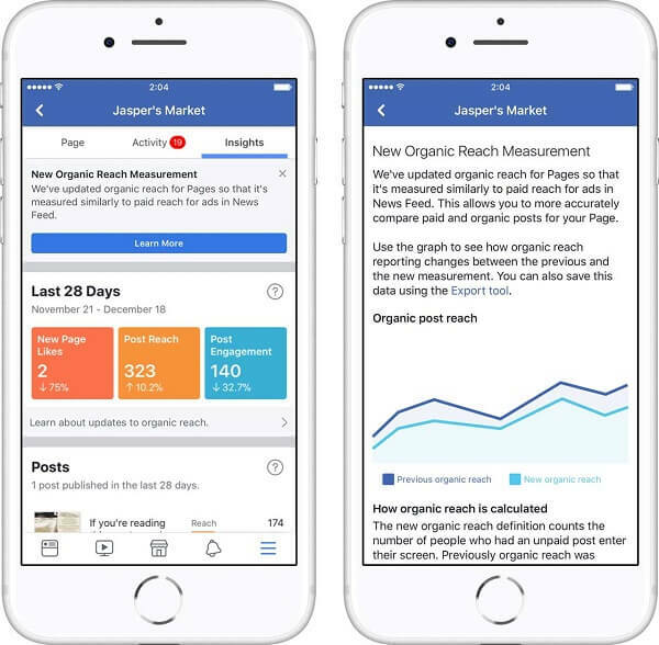 Facebook пусна две нови актуализации на Page Insights, които обещават да помогнат на бизнеса да разбере най-важните резултати.