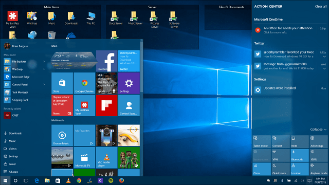 Надстройка на Windows 10