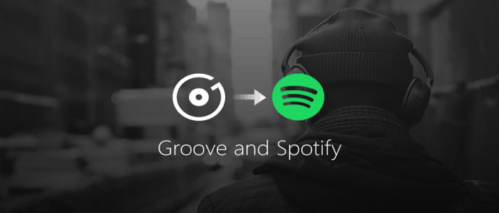 Музика на Microsoft Groove към Spotify