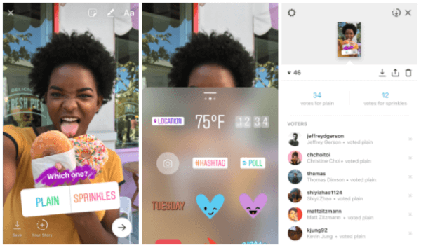 Instagram представи нов стикер за интерактивна анкета, който позволява на потребителите да задават въпроси и да виждат резултати от вашите приятели и последователи, докато гласуват в реално време. 