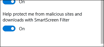 изключете SmartScreen 2