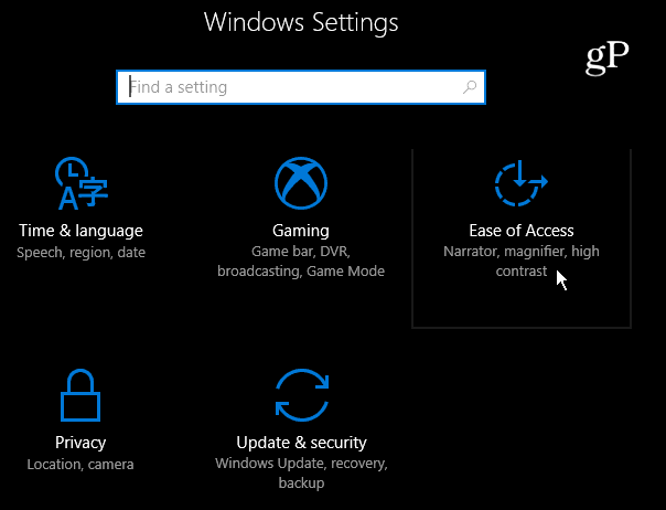 2 Лесен достъп до Настройки на Windows 10