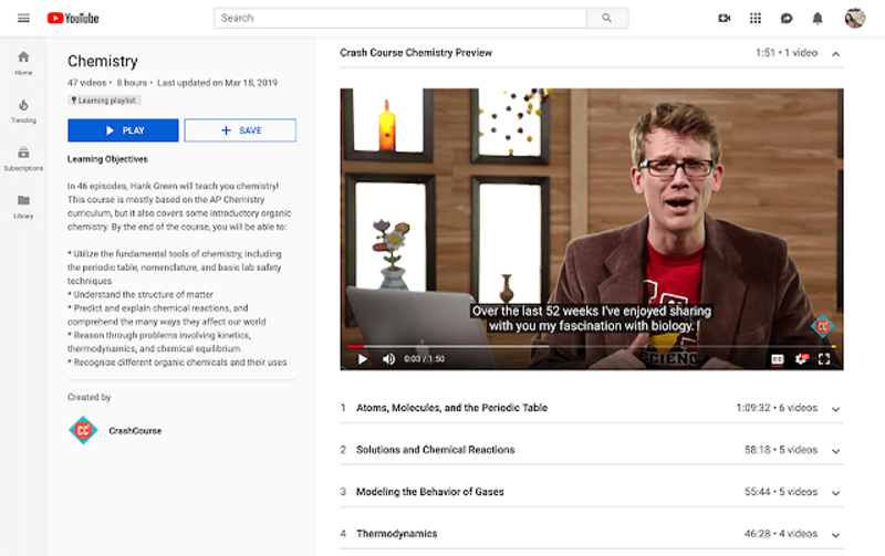 YouTube въвежда Плейлисти за обучение, за да осигури специална учебна среда за хората, които идват в YouTube да учат.