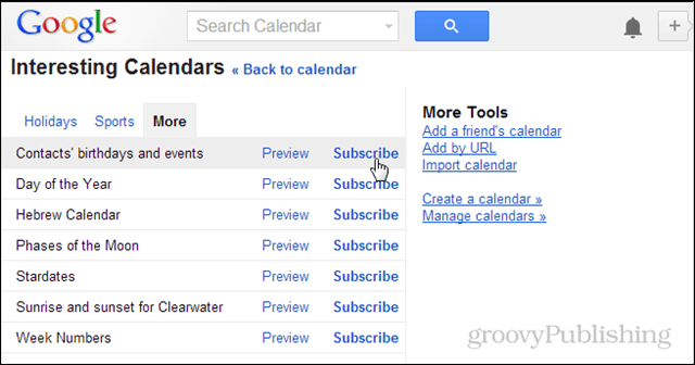 Как да копирате рождените дни за контакт в Google Календар