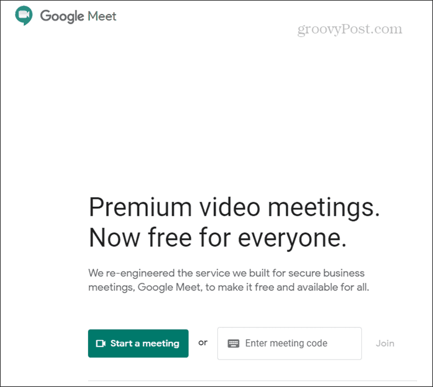 Старт на Google Meet