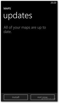 Актуализиране на карти на Windows Phone 8