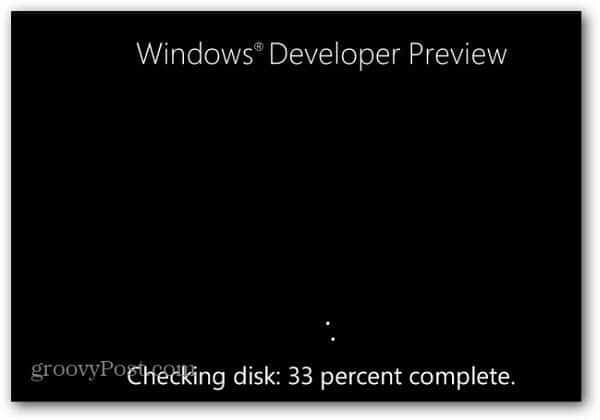 Функция за проверка на нова дискова грешка на Windows 8