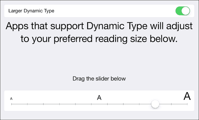 Съвет за iOS 7: Направете текста по-голям, смел и по-лесен за четене