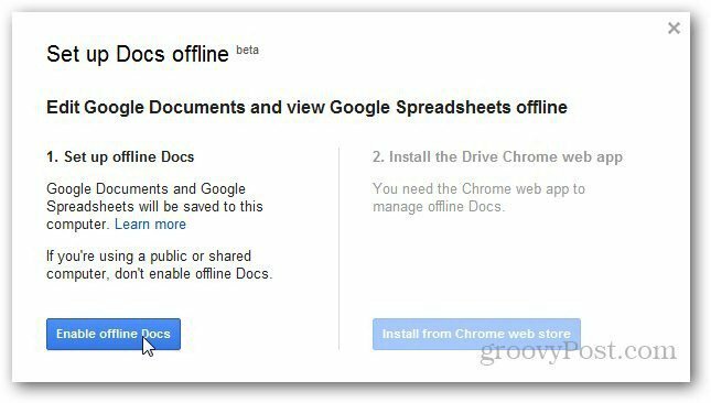 Как да активирате и настроите Google Документи офлайн