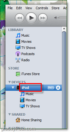 отворете iTunes и щракнете двукратно върху текущото име на вашето устройство
