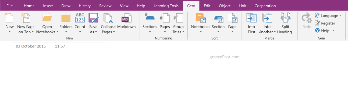 Gem добавка за OneNote