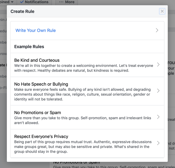 Как да използвам функциите на Facebook Групи, как да създавам групово правило