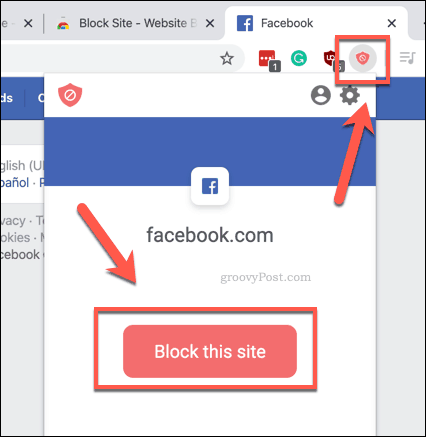 Бързо блокиране на сайт с помощта на BlockSite в Chrome