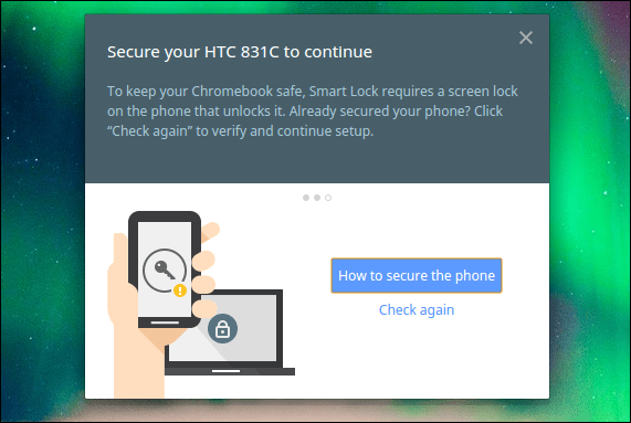 екран за заключване на Chromebook