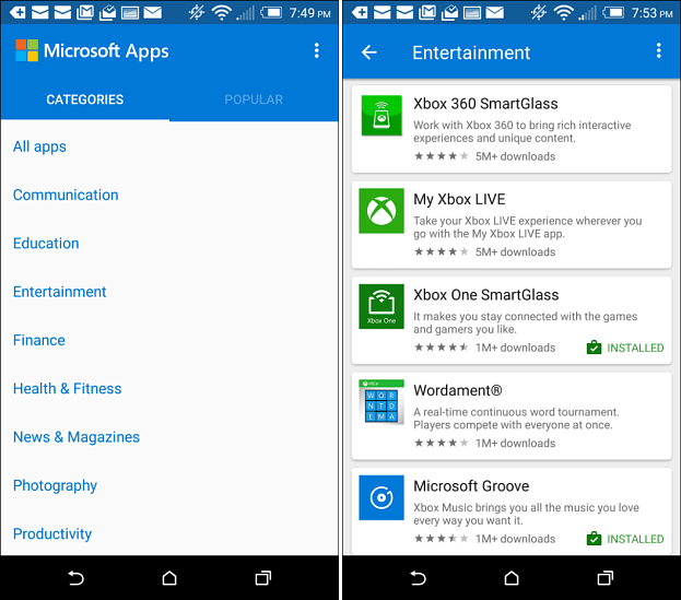 Как да намерите вашите приложения за Microsoft за Android по лесния начин