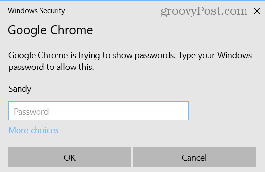 Въведете вашата парола за Windows