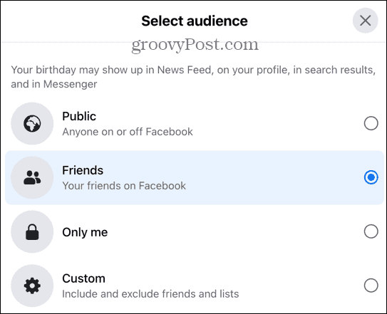 опции за аудитория във facebook