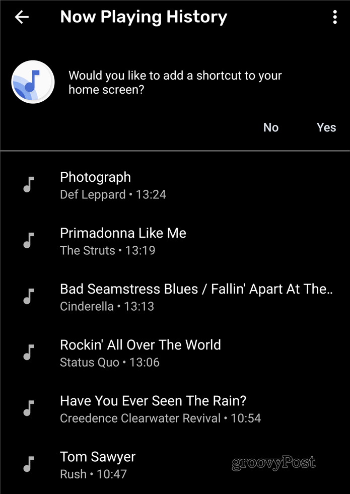 Сега се възпроизвежда списък с песни на Google Pixel
