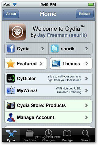 Магазин Cydia