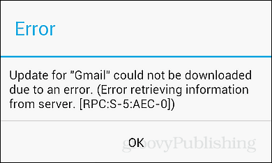 2 начина да разрешите RPC: S-5: AEC-0 грешка за Android