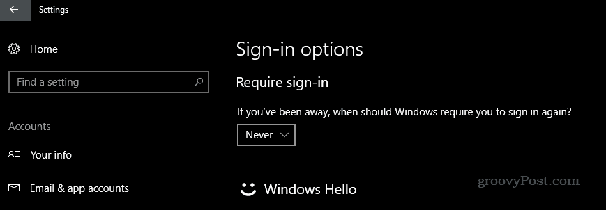 Как да деактивирате екрана за влизане, когато събудите устройството си с Windows 10
