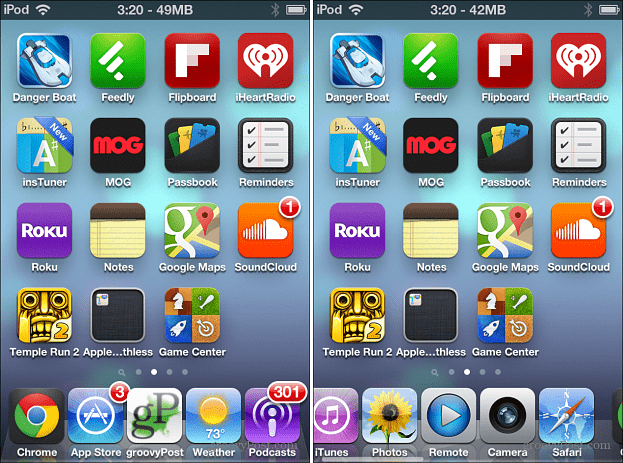 Пет икони iOS Dock
