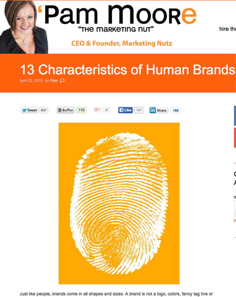 13 характеристики на човешките марки