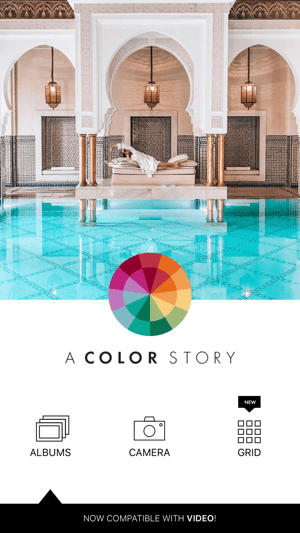 Създайте A Color Story Instagram история стъпка 1, показваща опции за качване.