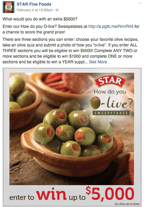 публикация в конкурса за звездни маслини