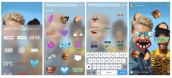 Потребителите на Instagram вече могат да добавят GIF стикери към всяка снимка или видеоклип в своите истории в Instagram.
