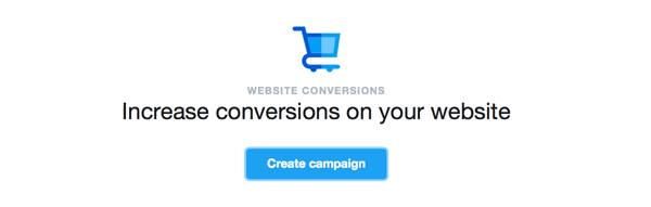 създайте реклама за конвертиране на уебсайт в Twitter