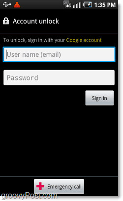 отключете акаунта с google, когато забравите паролата си