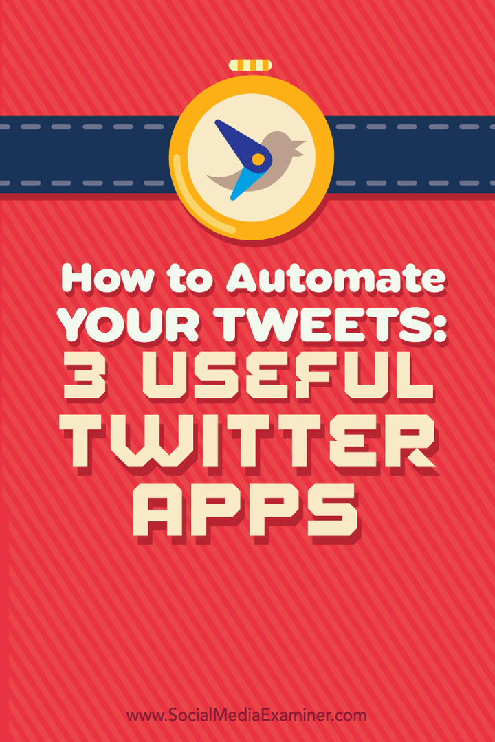 как да автоматизирате вашите туитове