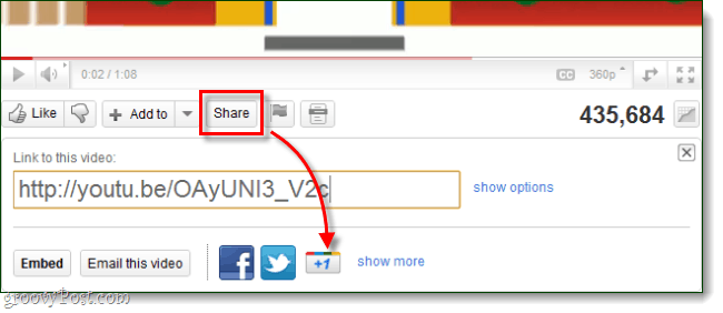 Google +1 бутон в youtube
