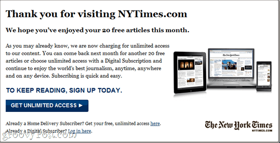 заобикаляйте NYtimes Paywall