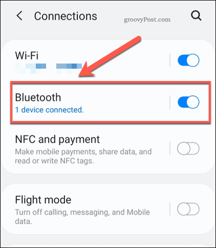 Меню за настройки на Bluetooth за Android