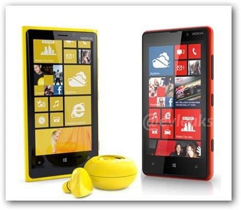evleaks Lumia 820 Lumia 920 отпред