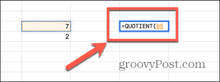 google sheets изберете числител