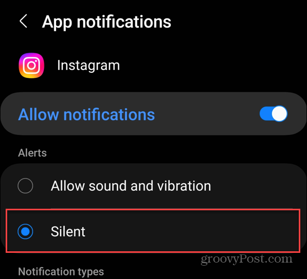 Спрете Android Notifications 