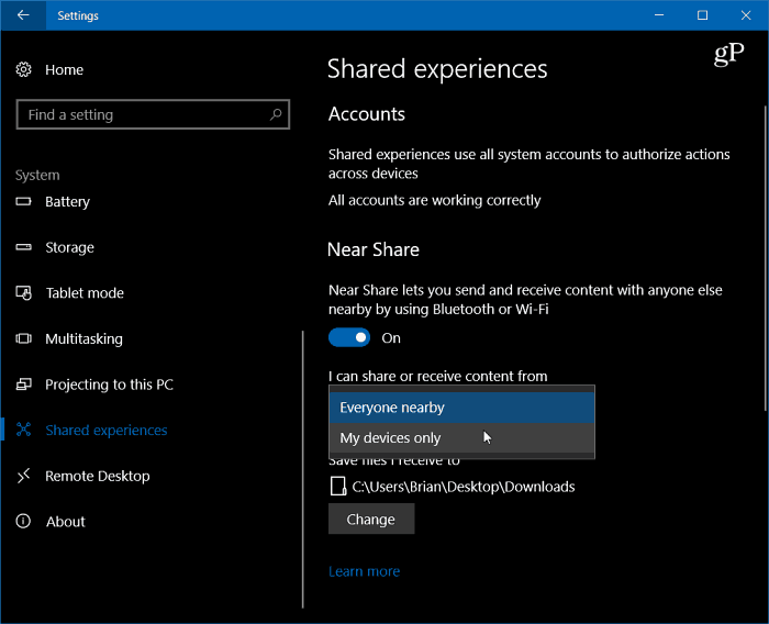 1 Активирайте Настройки за споделяне на Windows 10