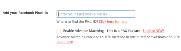 Поставете своя пикселен идентификатор от Facebook в приставката PixelYourSite.