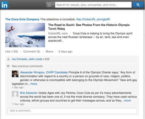 кока-кола олимпийско съдържание