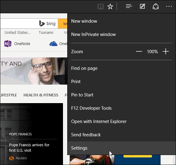 1 Настройки на Microsoft Edge