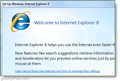 Добре дошли в интернет Explorer 8
