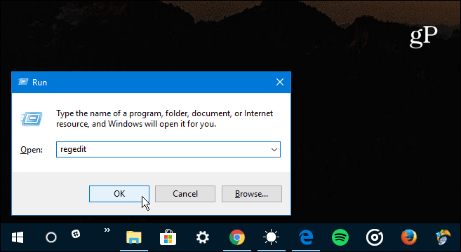 1 Пуснете Regedit Windows 10