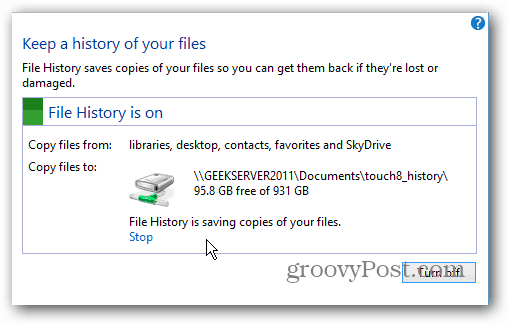 История на файловата мрежа Местоположение