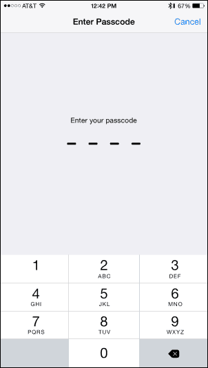 Въведете парола - Добавете пръстов отпечатък към Touch ID