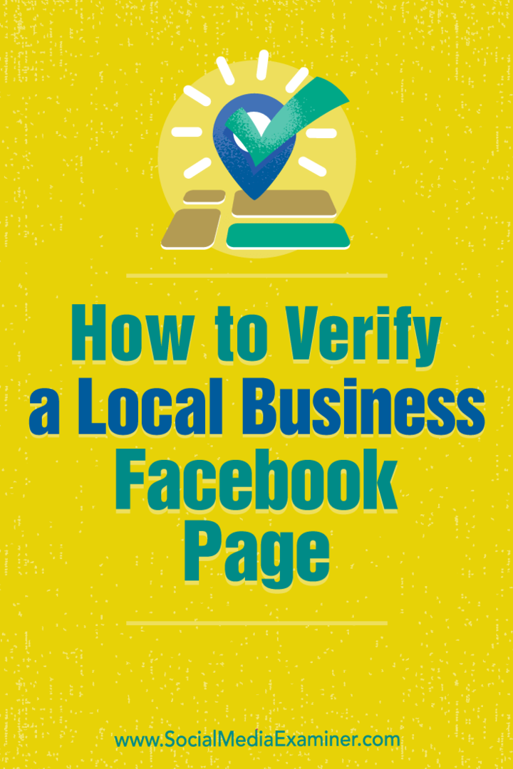 Как да проверите Facebook страница за местен бизнес: Проверка на социалните медии