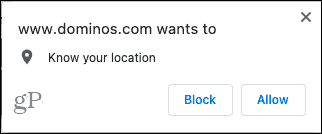 Уебсайтове на Chrome, изискващи местоположение